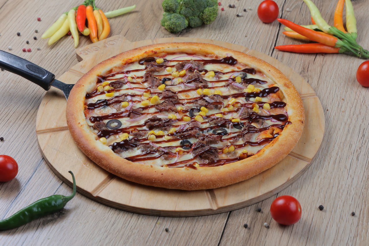 Barbekyu pizza katta